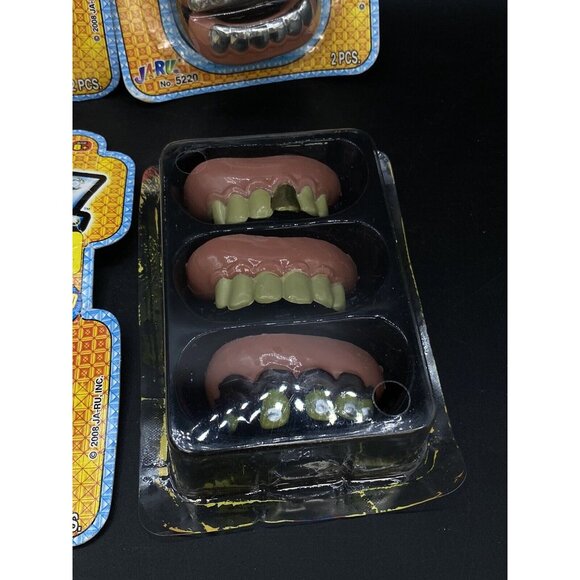 Rap Grillz LOT 6 Ja-Ru Jokes And Gags Funny Teeth No. 5220 Halloween Party - Picture 6 of 7